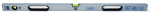 Leichtmetall-Wasserwaage mit Griff, 2 geschraubten Libellen und verbreiteter Auflage 120 cm